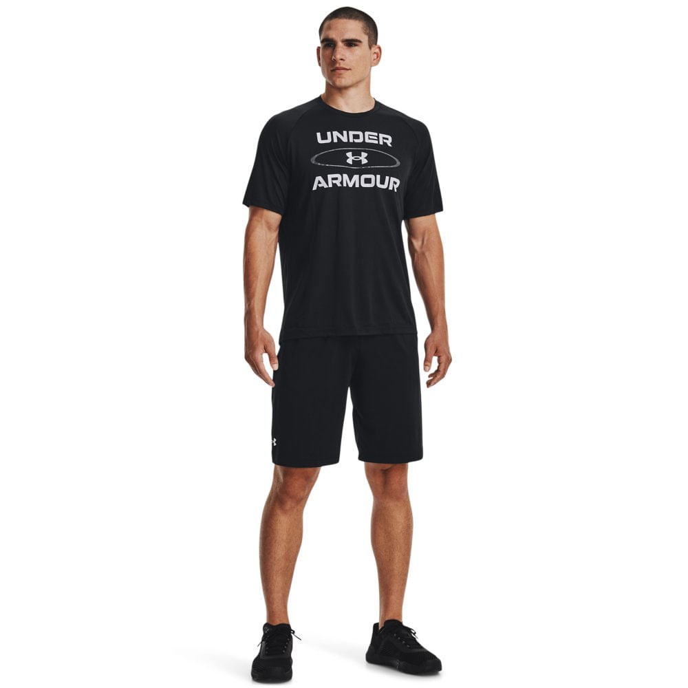 Camiseta de Treino Masculina Under Armour Tech 2.0 WM GP SS BRZ Preto 2