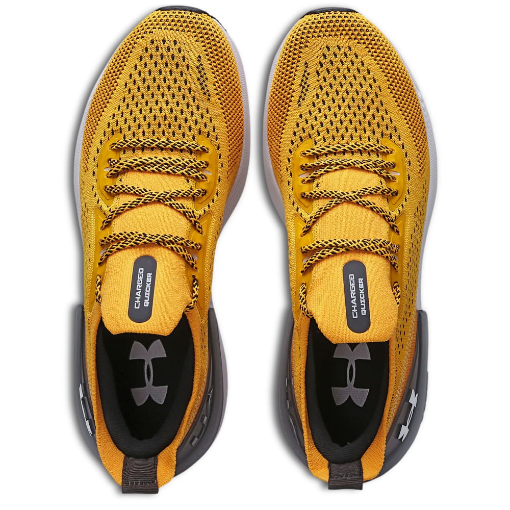 Tênis de Corrida Unissex Under Armour Charged Quicker Amarelo 4