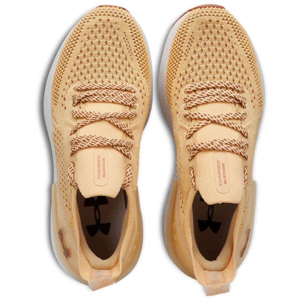 Tênis de Corrida Feminino Under Armour Charged Quicker Amarelo 4