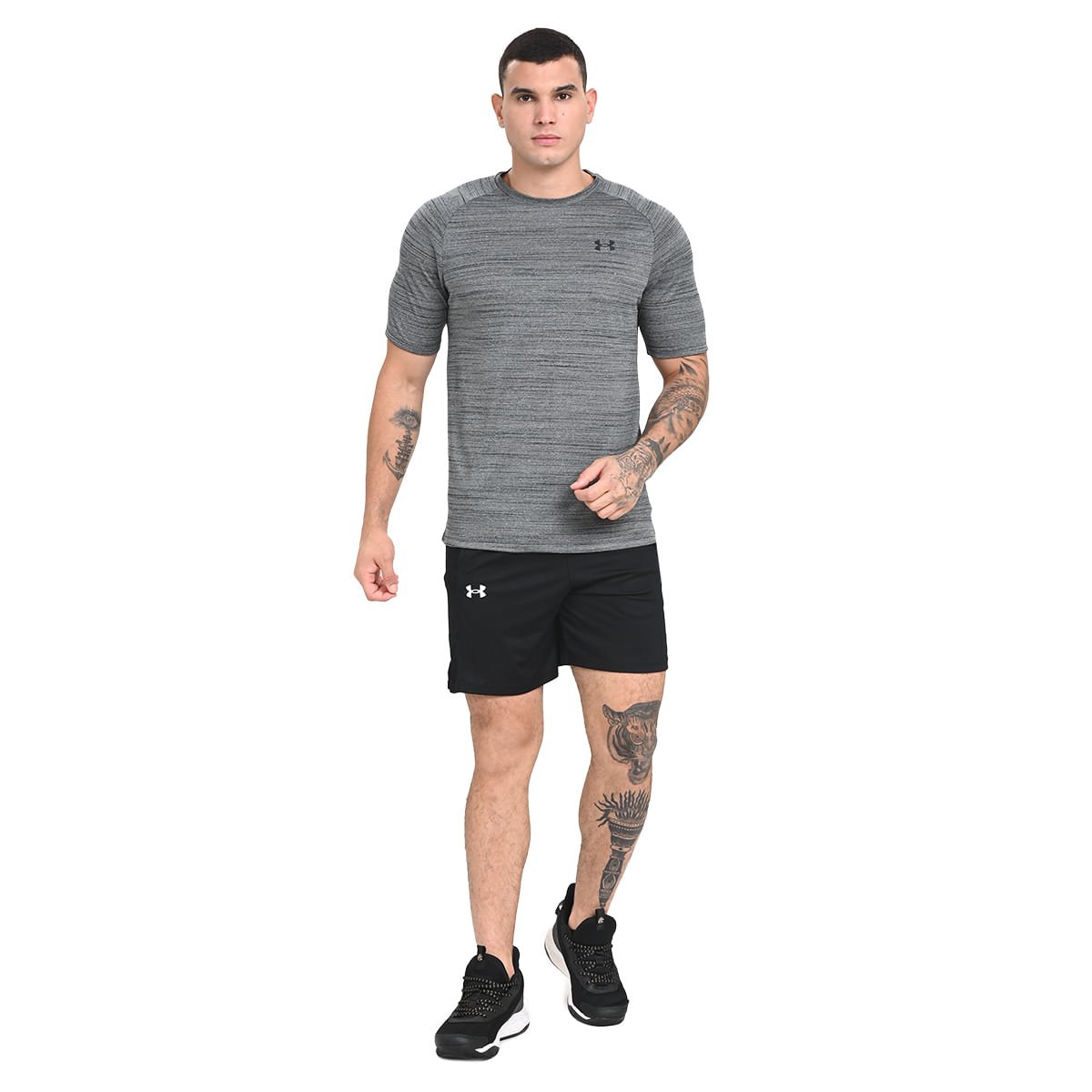 Camiseta de Treino Masculina Under Armour Tiger Tech 2.0 Cinza 4