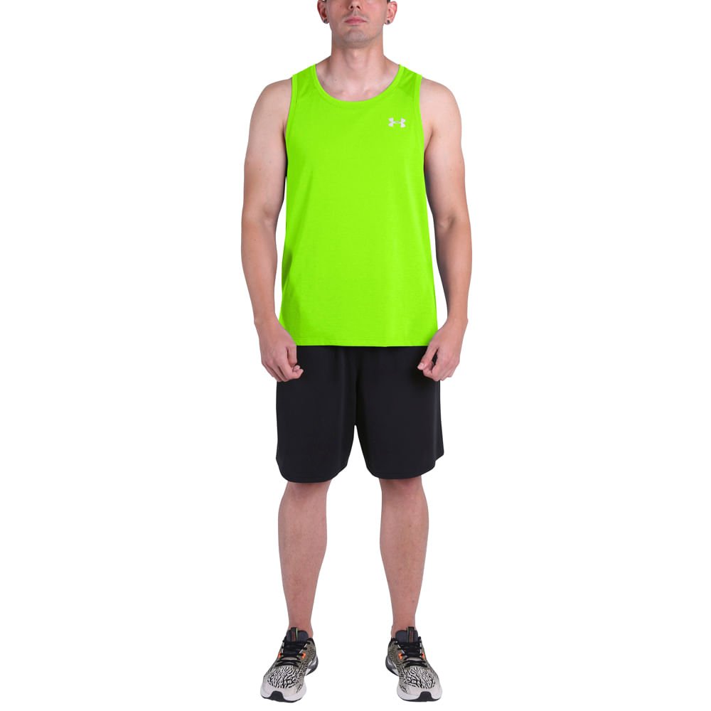 Regata de Corrida Masculina Under Armour Streaker Singlet Verde 4