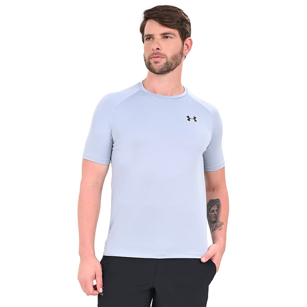 Camiseta de Treino Masculina Under Armour Tech 2.0 Cinza 3