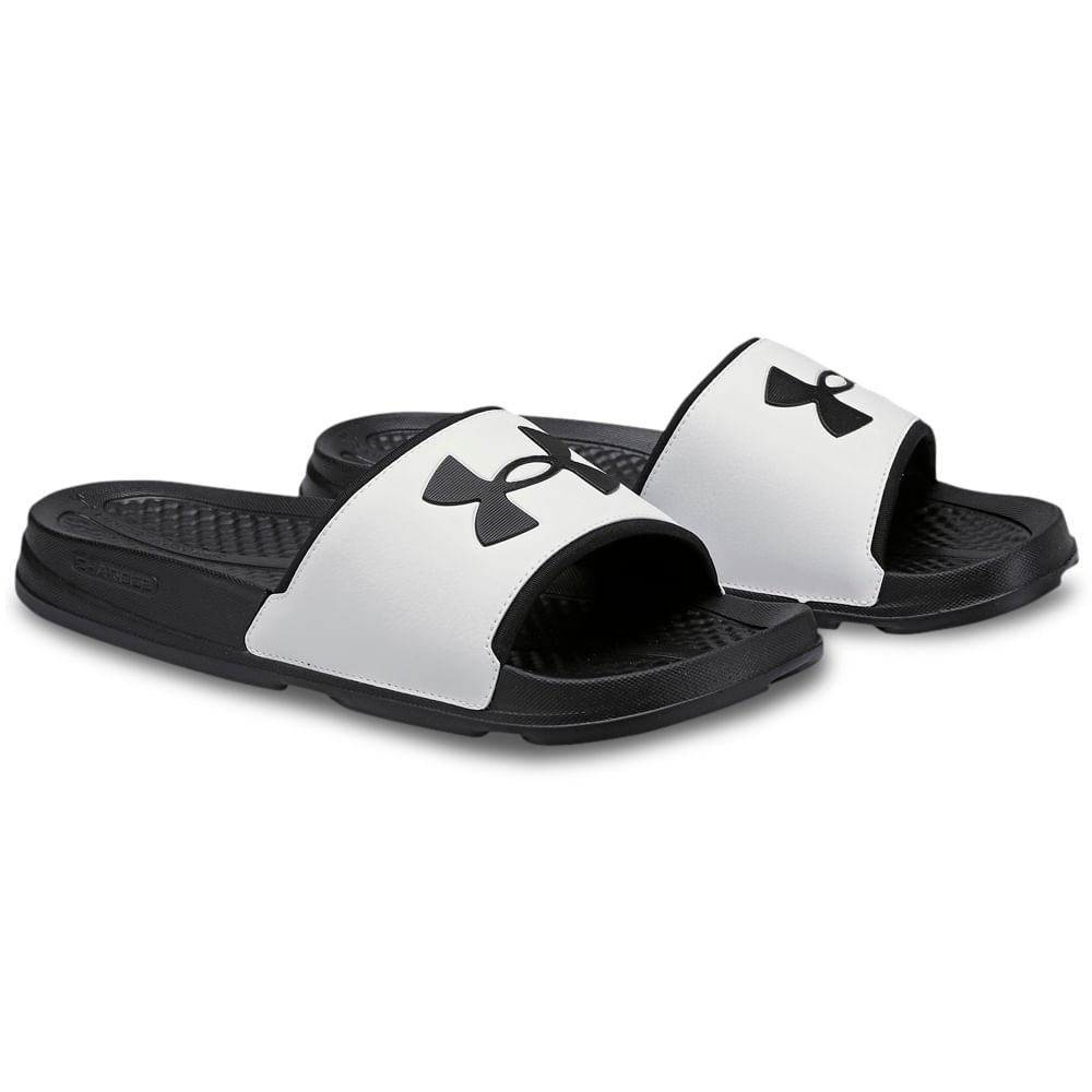 Chinelo Unissex Under Armour Daily Preto/Branco 3