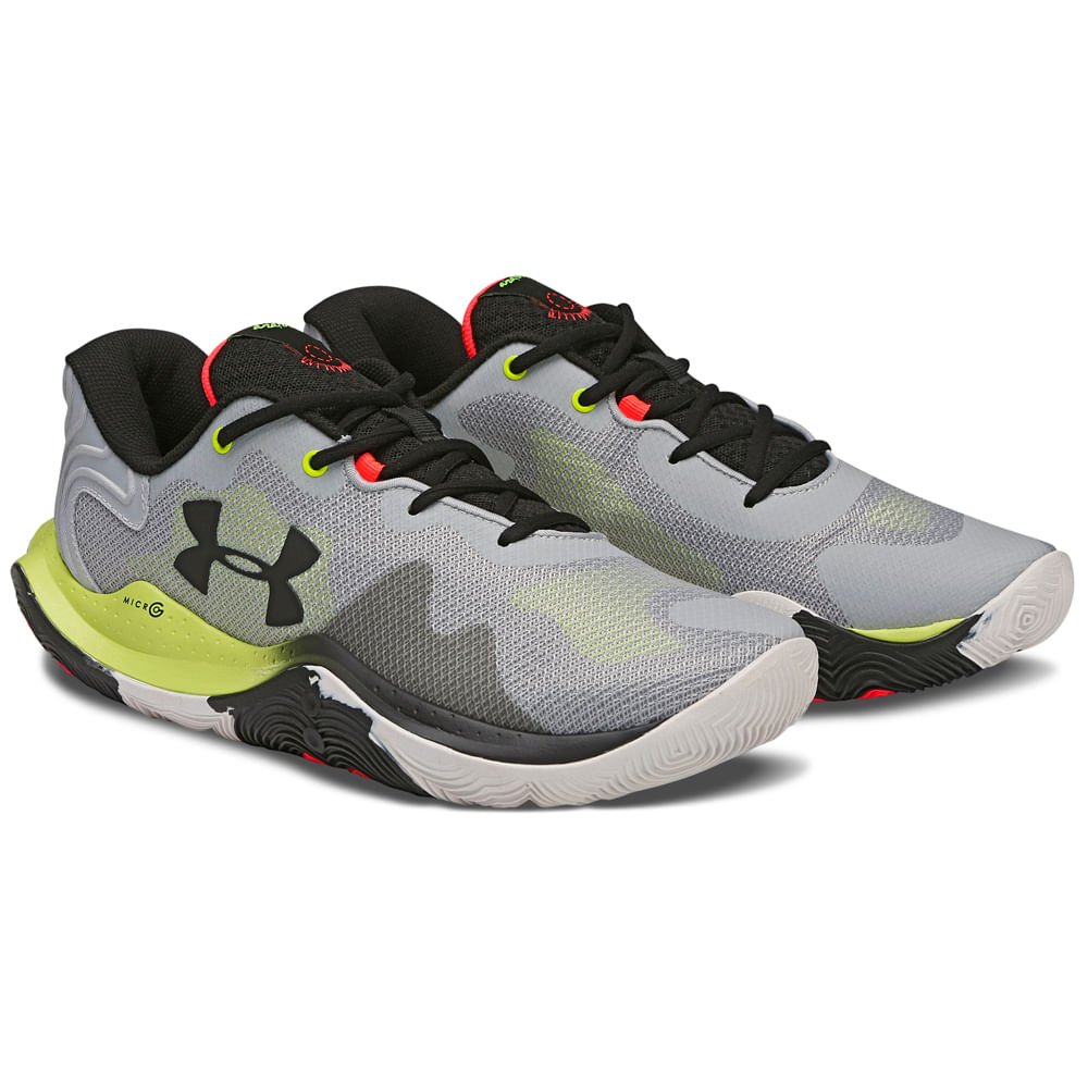 Tênis de Basquete Masculino Under Armour Buzzer Cinza 3