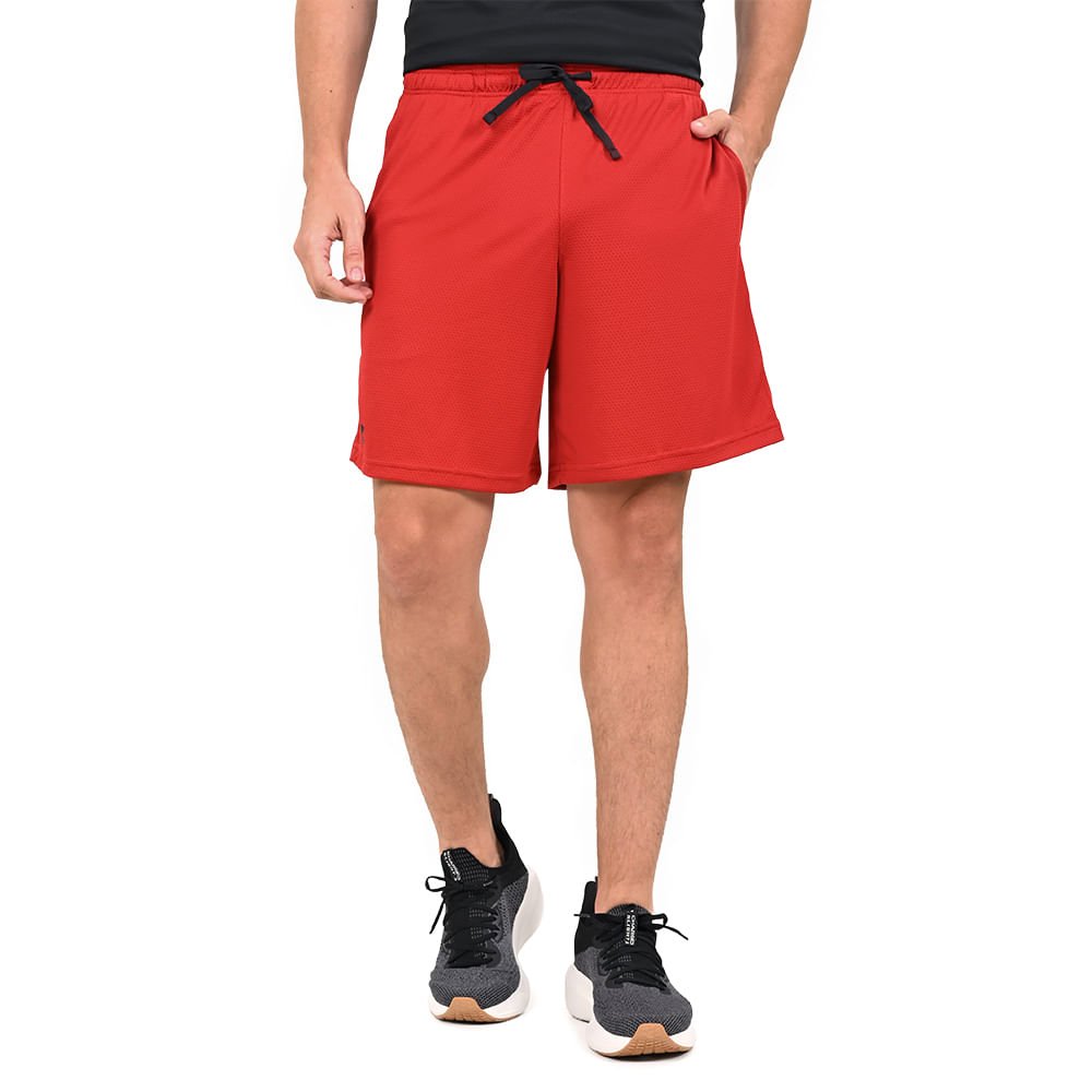 Shorts de Treino Masculino Under Armour Tech Mesh Vermelho 4