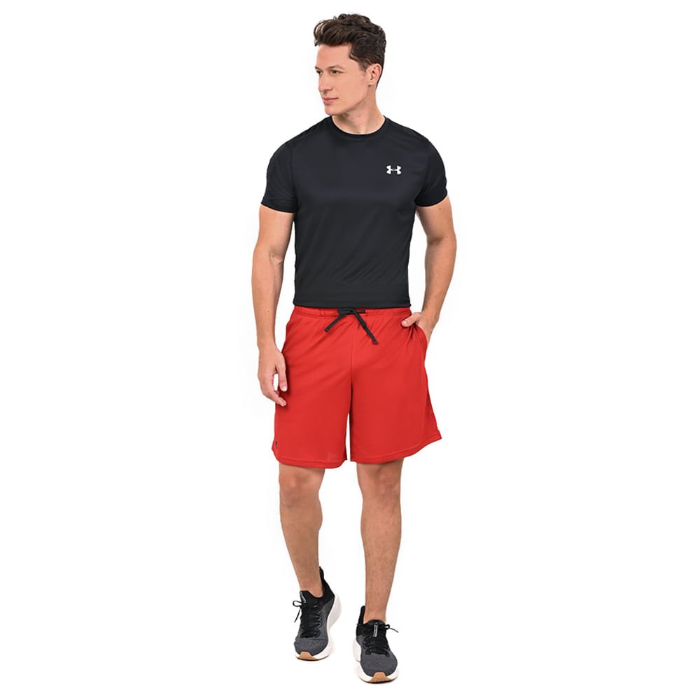 Shorts de Treino Masculino Under Armour Tech Mesh Vermelho 5