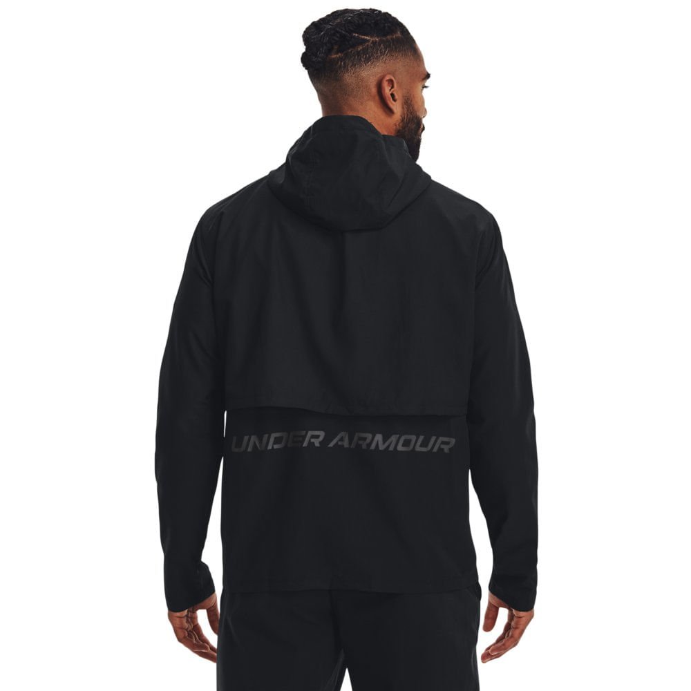 Jaqueta de Corrida Masculina Under Armour Storm Rum Hooded Preto 3