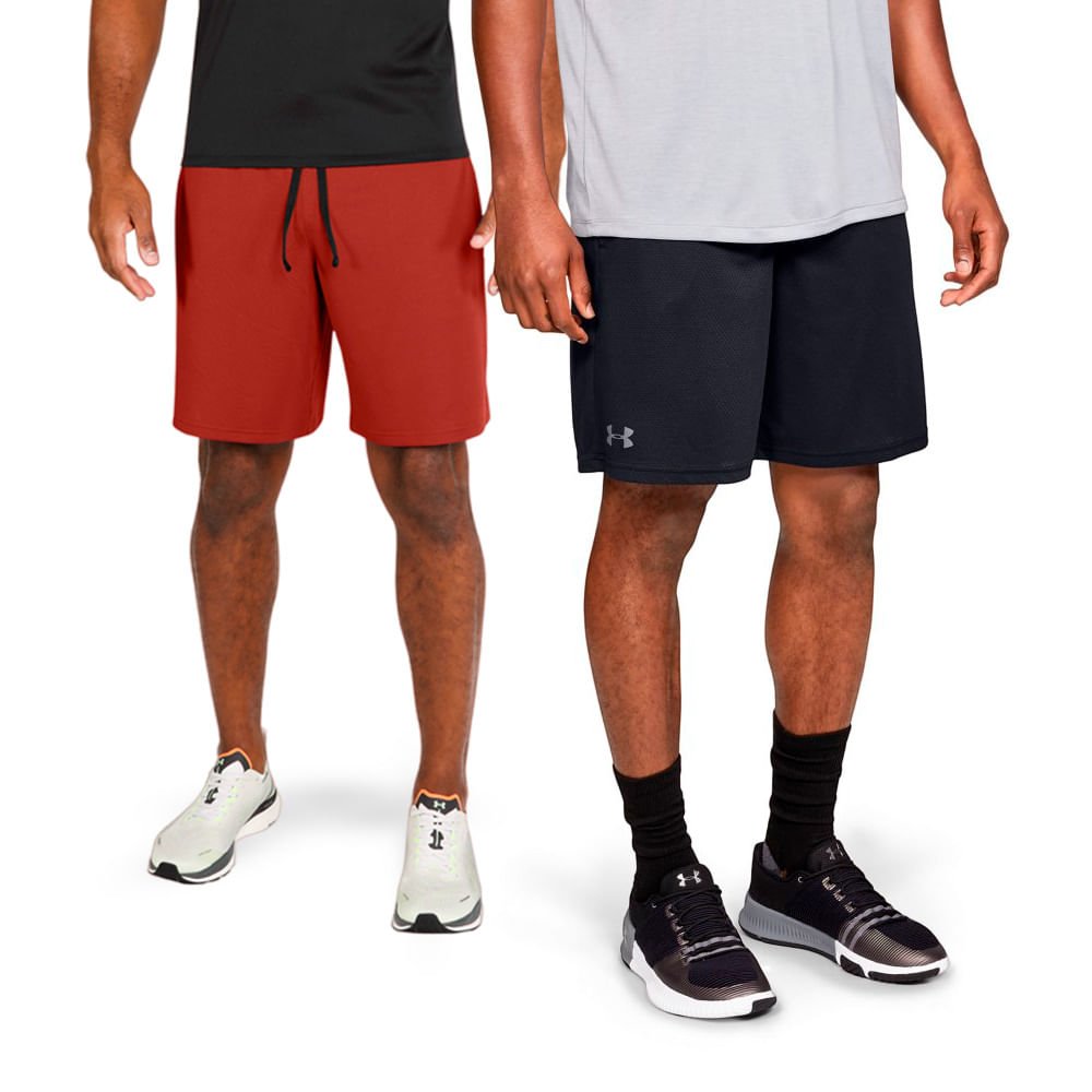 Kit 2 Shorts Masculinos Under Armour Tech Mesh Preto 1