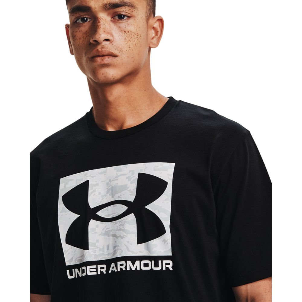 Camiseta de Treino Masculina Under Armour ABC Camo Boxed Logo Preto 3