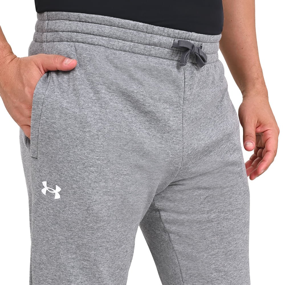 Calça de Treino Masculina Under Armour Rival Fleece Jogger Cinza 5