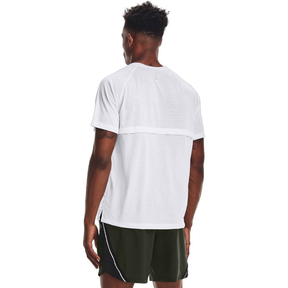 Camiseta de Corrida Masculina Under Armour Streaker Branco 2