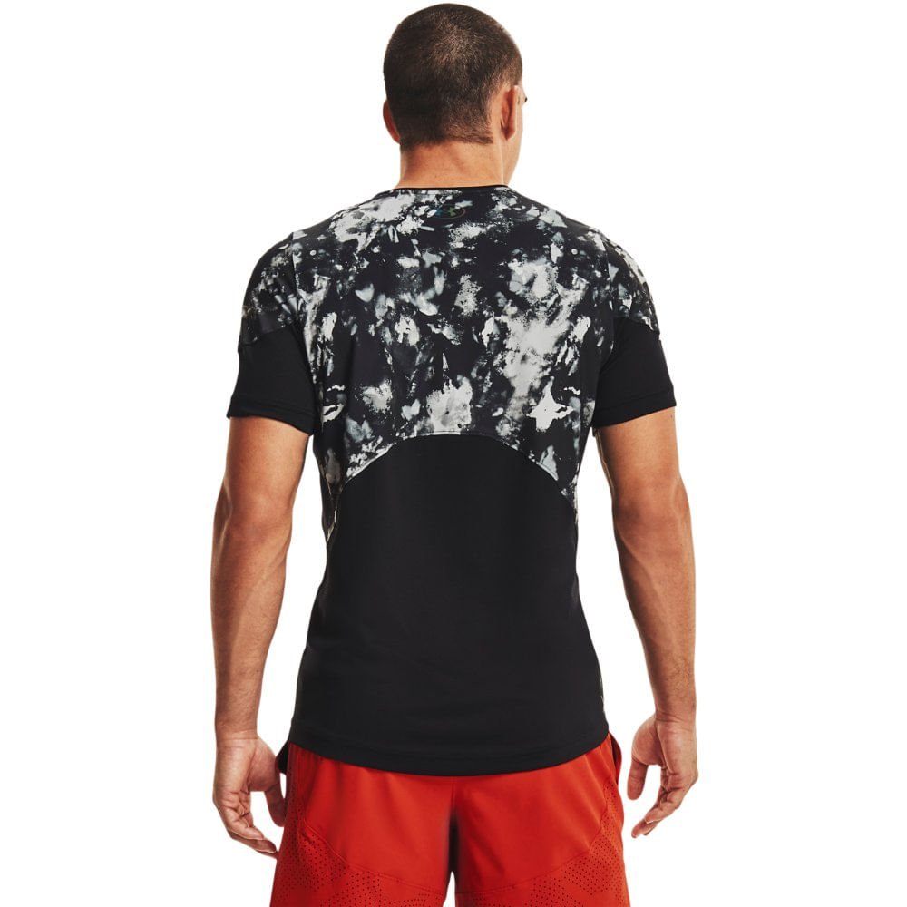 Camiseta de Compressão Masculina Under Armour RUSH Seamless Cinza