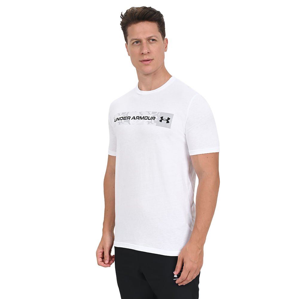 Camiseta de Treino Masculina Under Armour Camo Chest Stripe