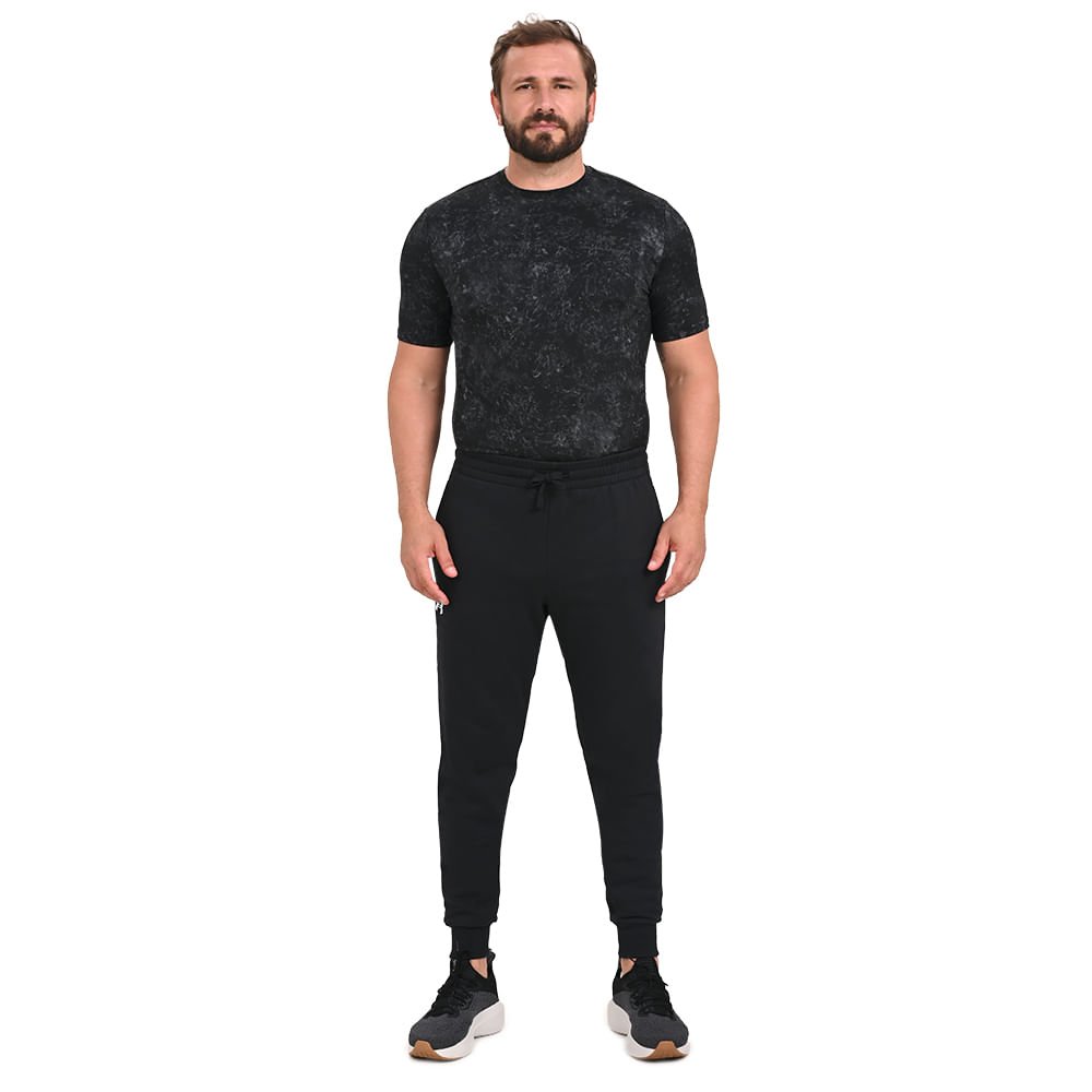 Calça de Treino Masculina Under Armour Rival Fleece Jogger Preto 4