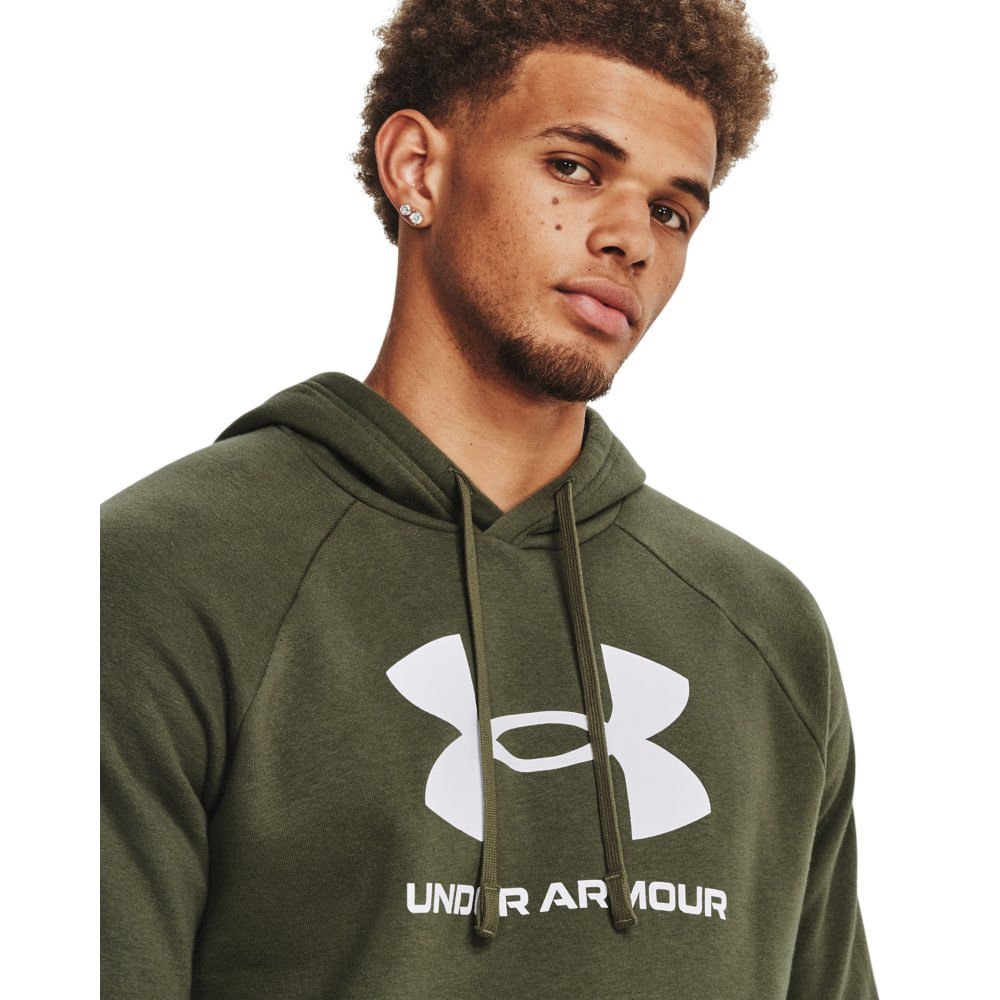 Moletom Masculino Under Armour Rival Fleece Verde 3