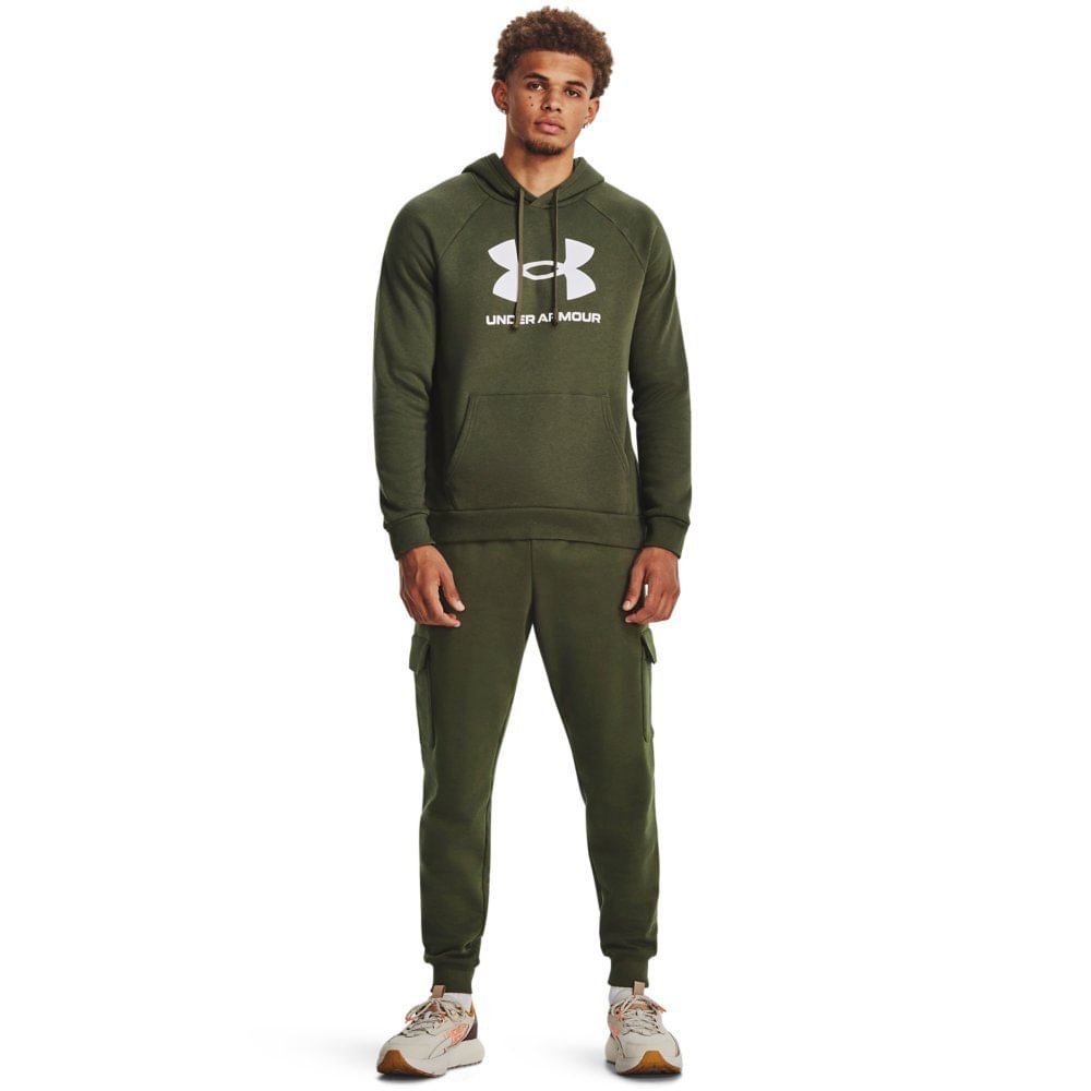 Moletom Masculino Under Armour Rival Fleece Verde 4