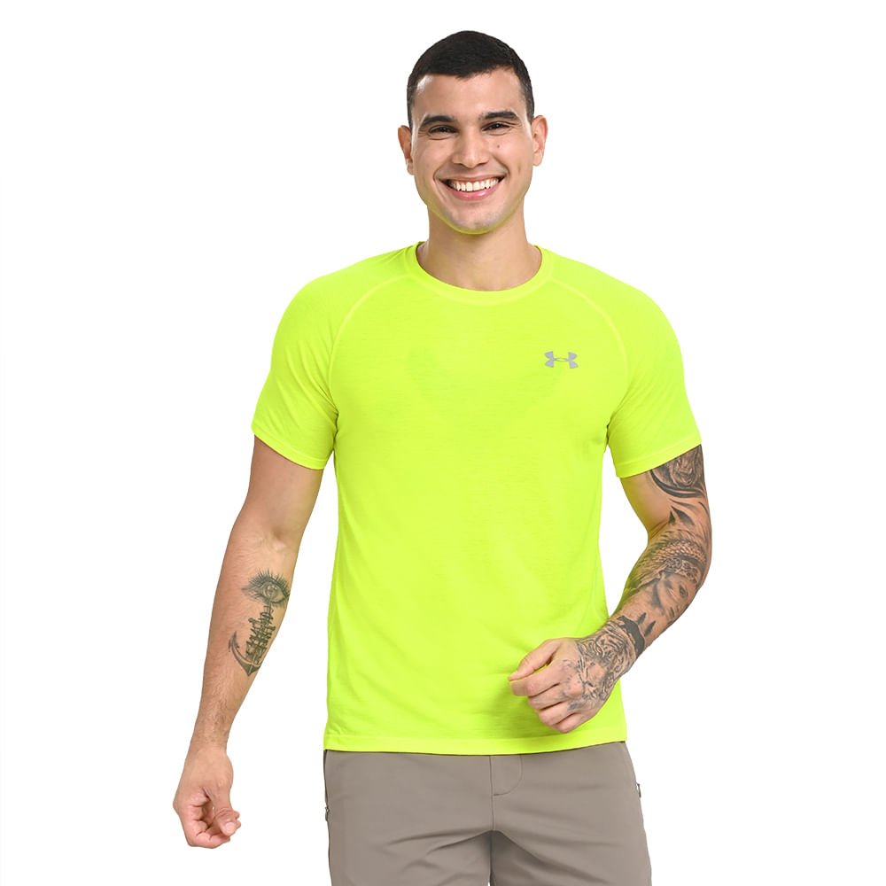 Camiseta de Corrida Masculina Under Armour Streaker Run Verde 3