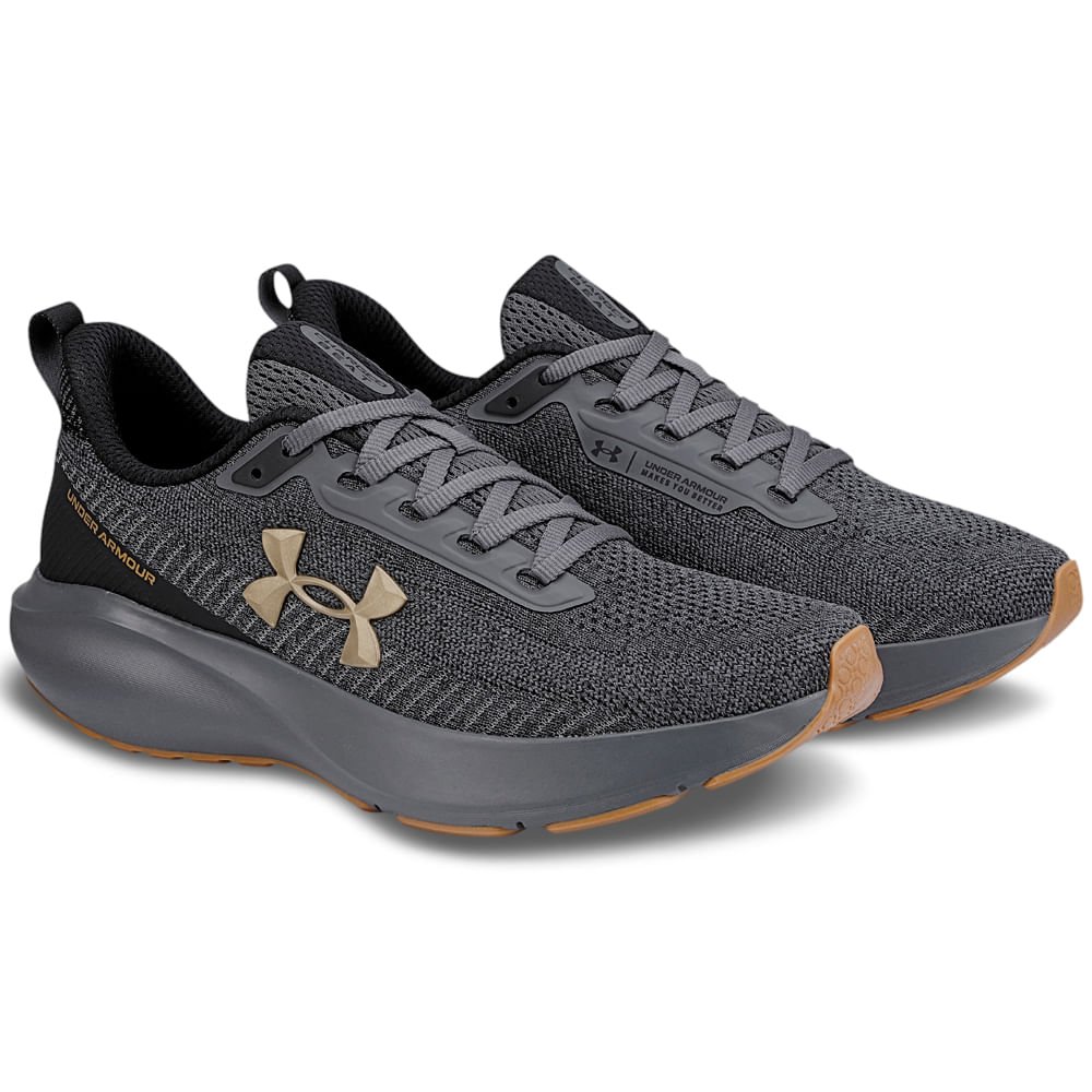 Tênis de Corrida Masculino Under Armour Charged Beat Cinza 3