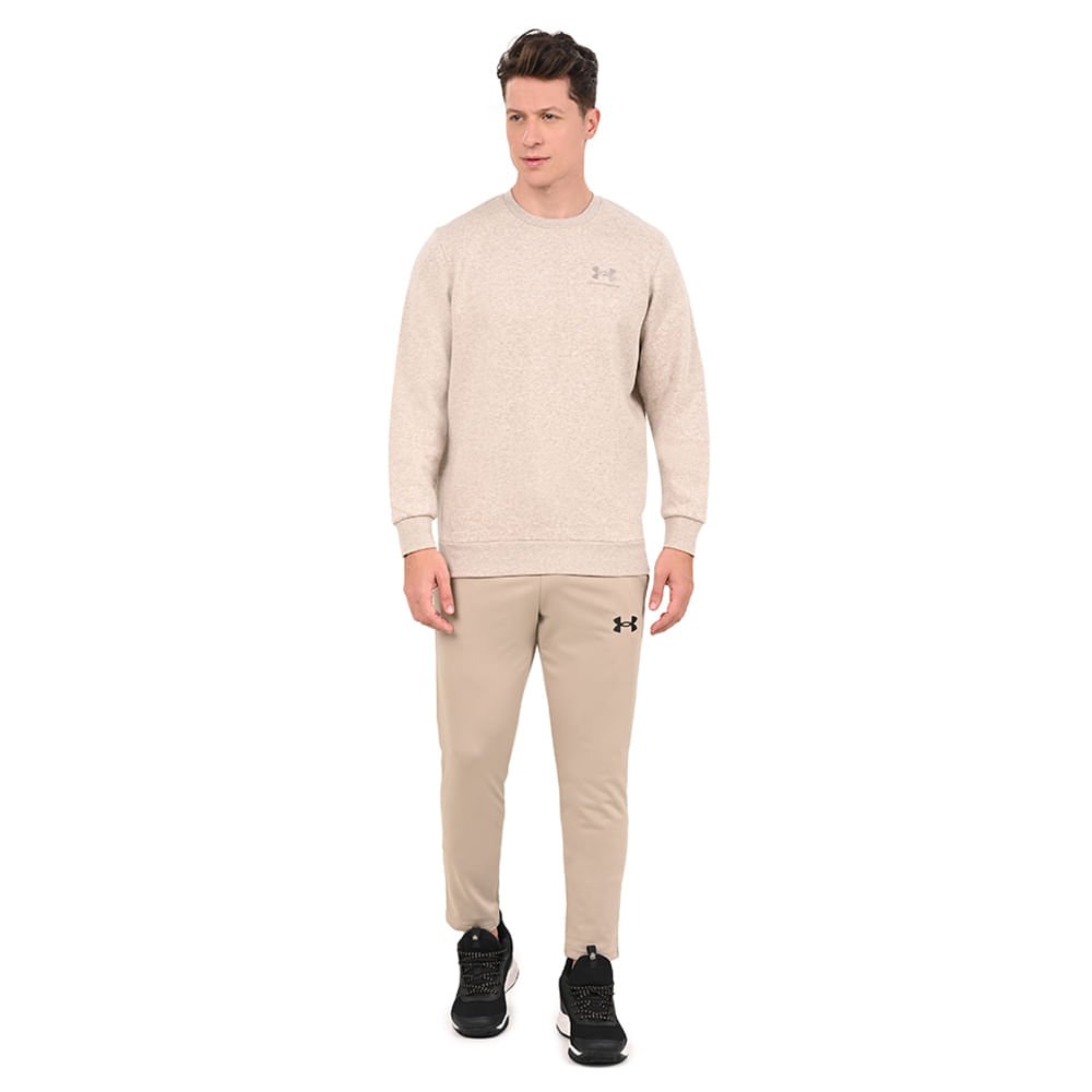 Moletom Masculino Under Armour Essential Crew Bege 4
