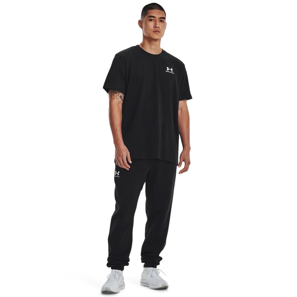 Camiseta de Treino Masculina Under Armour Logo EMB HEA Preto 2