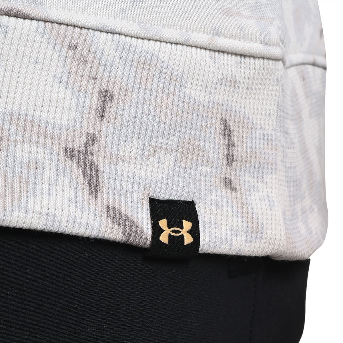 Camiseta Manga Longa de Treino Masculina Under Armour Project Rock Rival Fleece Branco 5