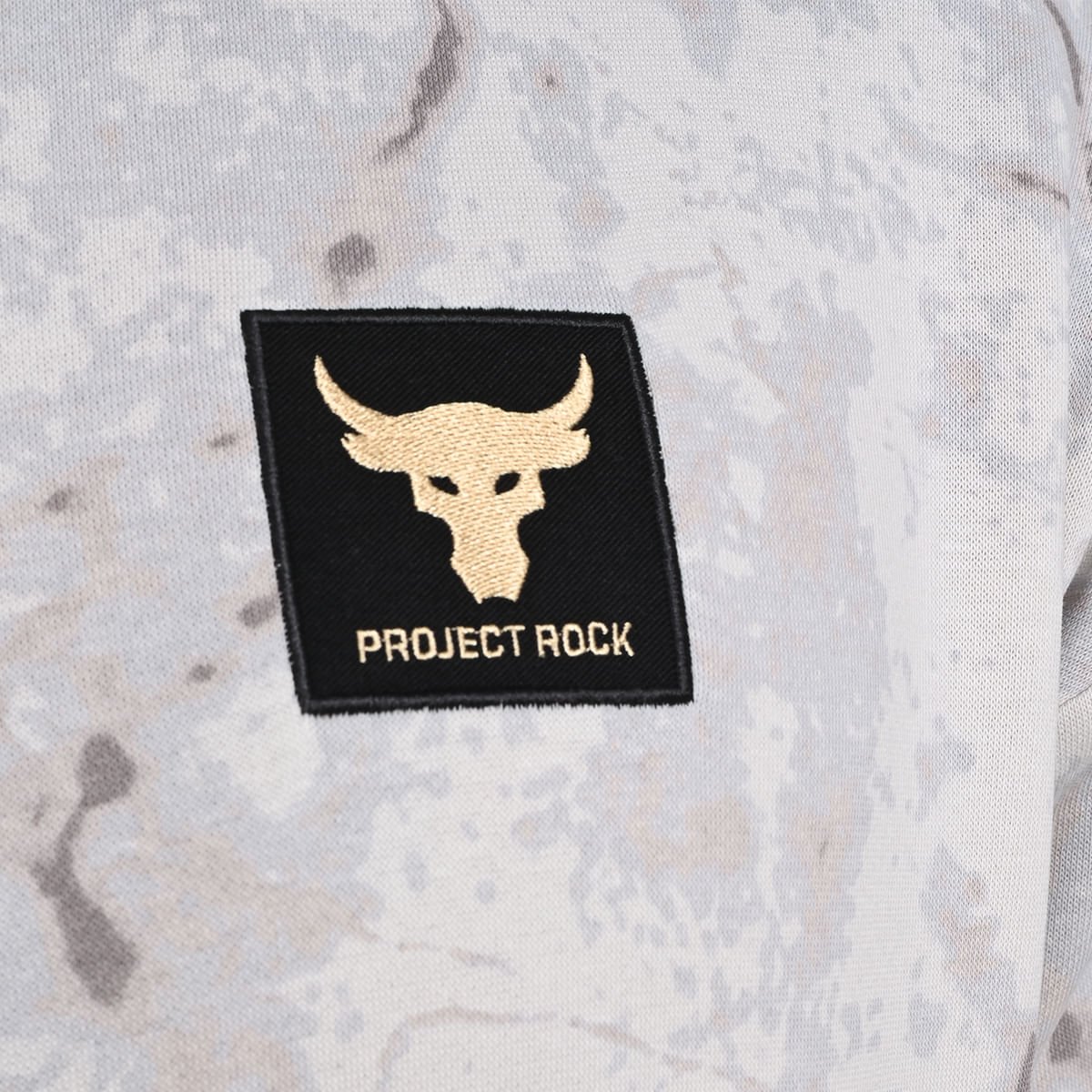 Camiseta Manga Longa de Treino Masculina Under Armour Project Rock Rival Fleece Branco 7