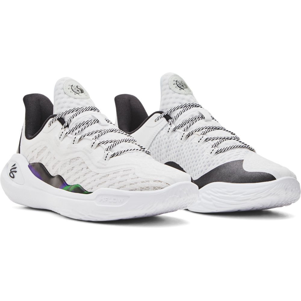 Tênis de Basquete Under Armour Curry 11 Bruce Lee Wind Branco 3