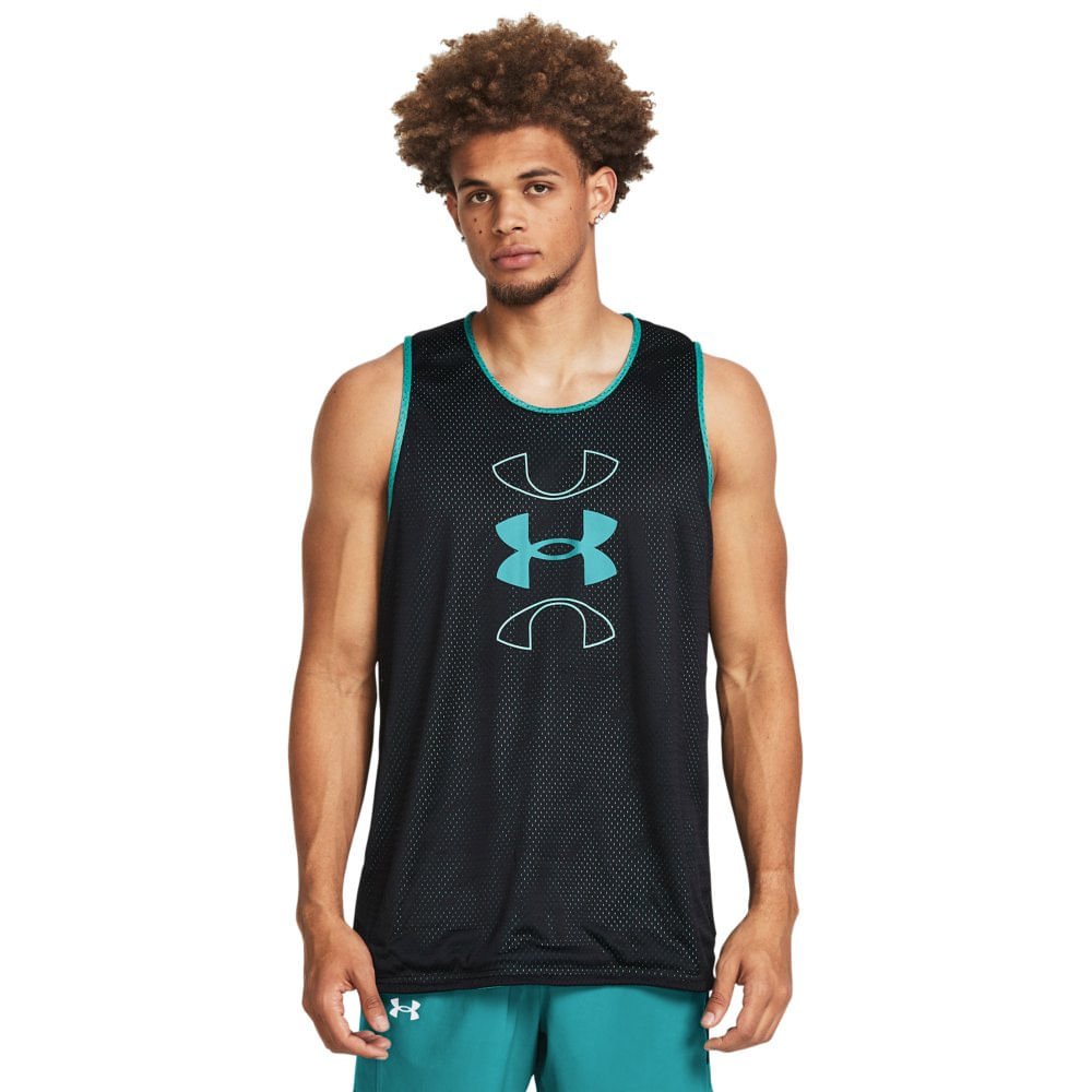 Regata de Basquete Masculino Under Armour Baseline Reversible Verde 3