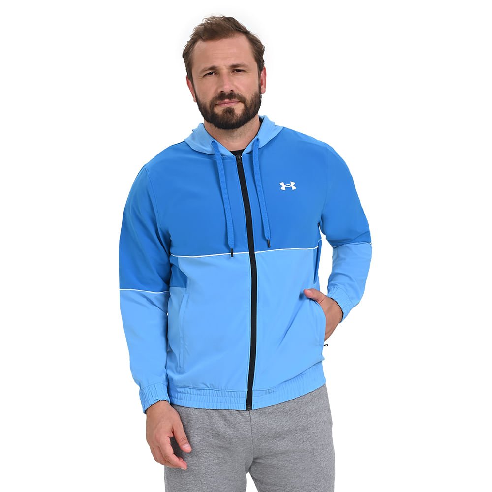 Jaqueta de Treino Masculina Under Armour Baseline Woven Azul 3