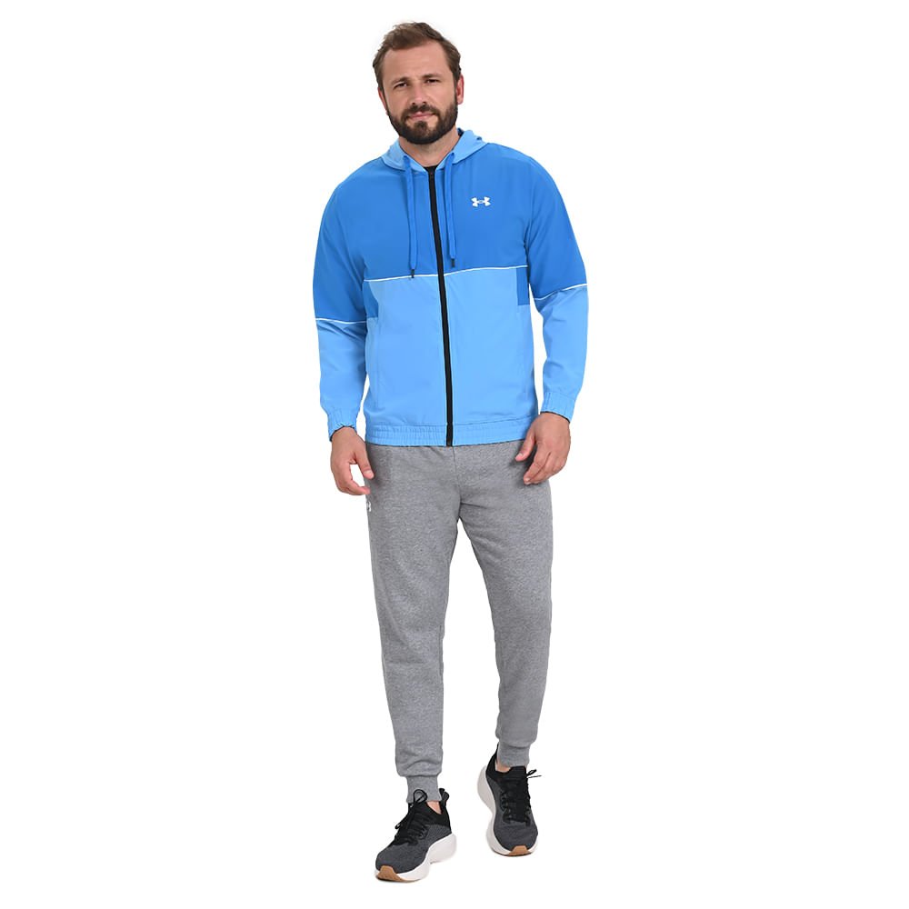Jaqueta de Treino Masculina Under Armour Baseline Woven Azul 4