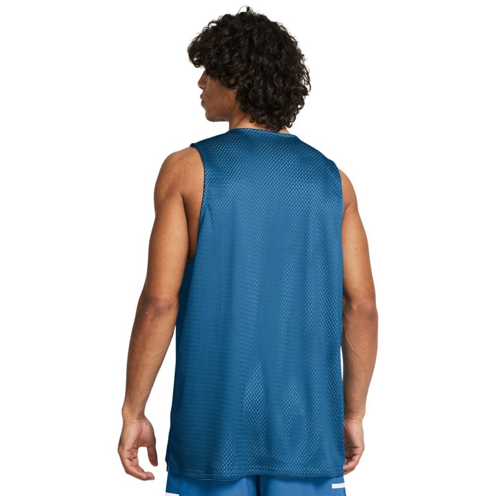 Regata de Basquete Masculino Under Armour Baseline Reversible Azul 2