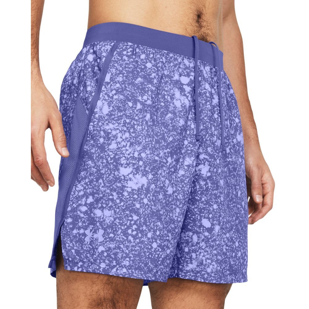 Shorts de Corrida Masculino Under Armour Launch 7 Roxo 3