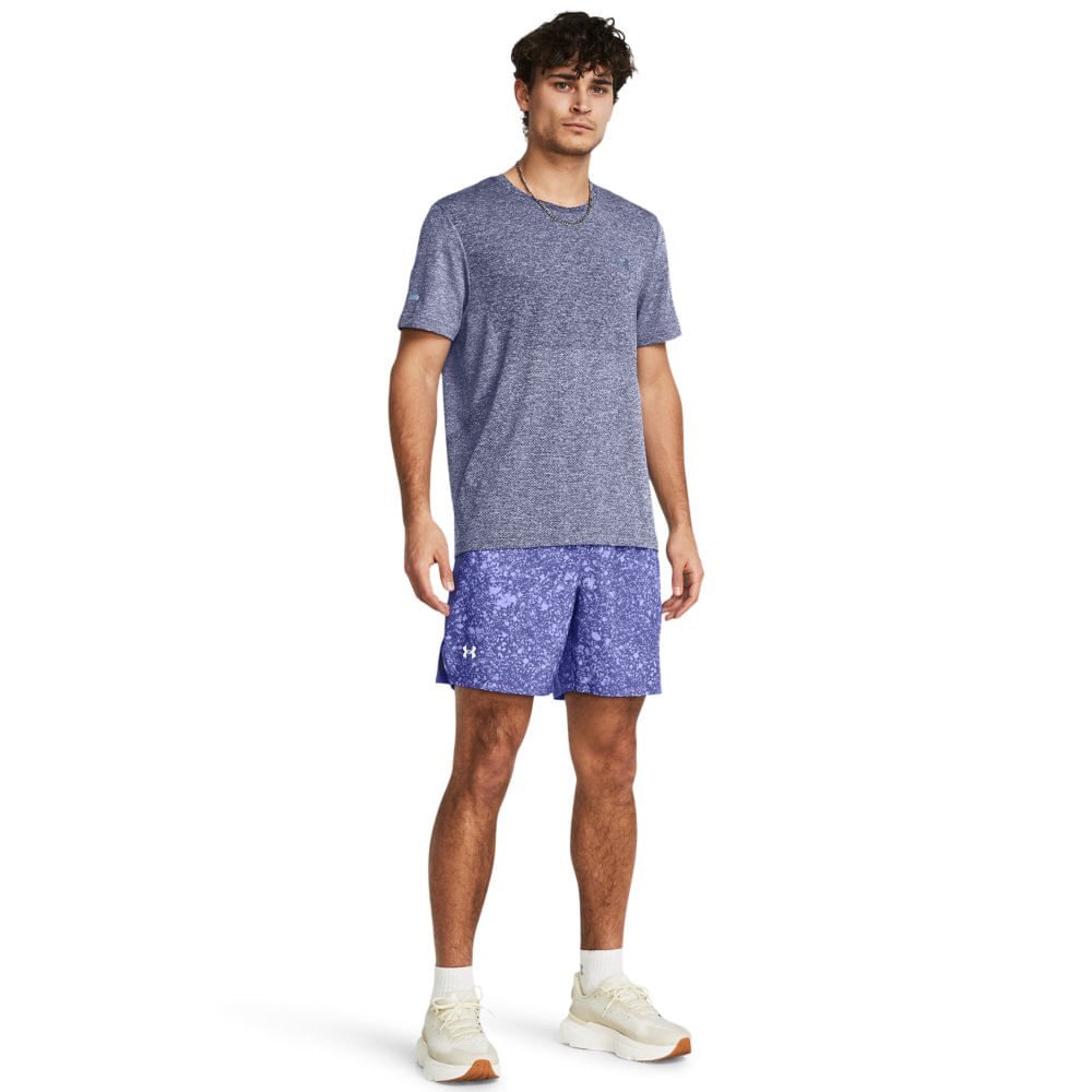 Shorts de Corrida Masculino Under Armour Launch 7 Roxo 4