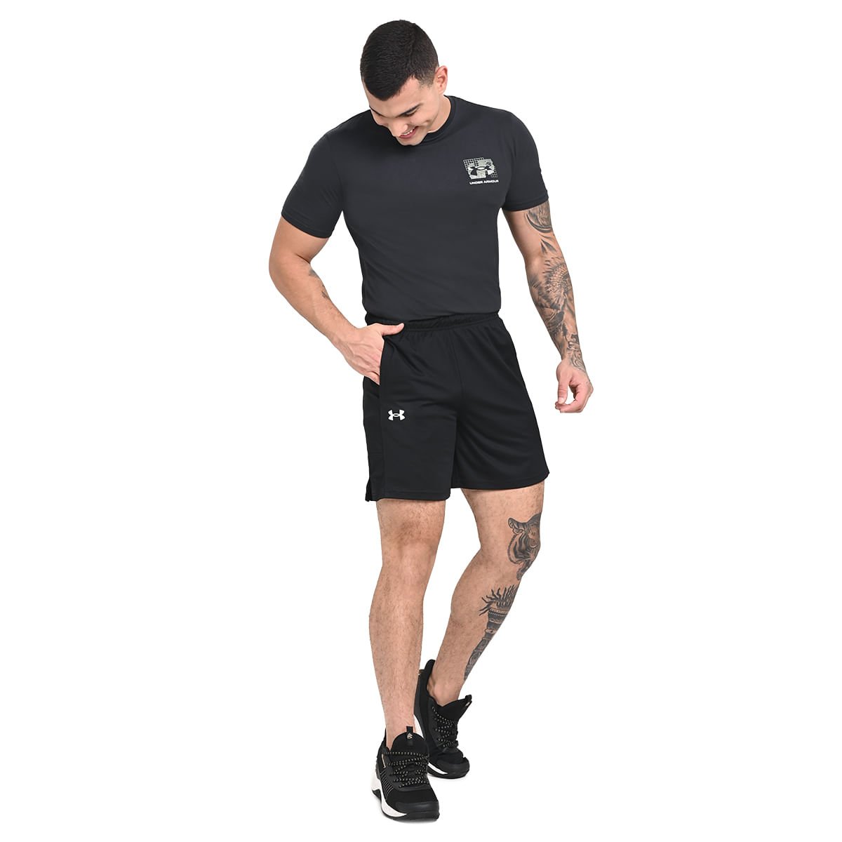 Shorts de Treino Masculino Under Armour Baseline Preto 5