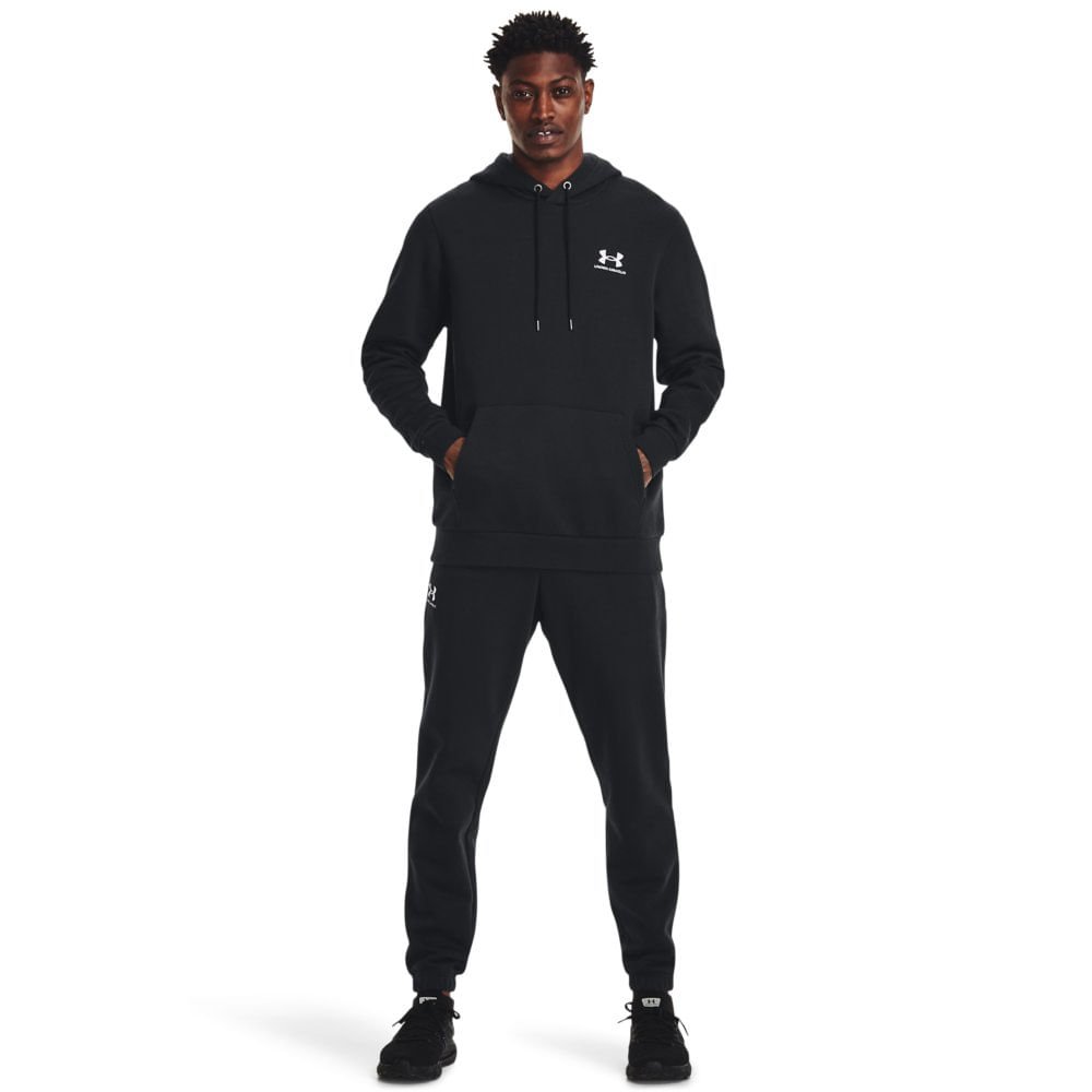 Moletom Masculino Under Armour Essential Fleece Preto 4