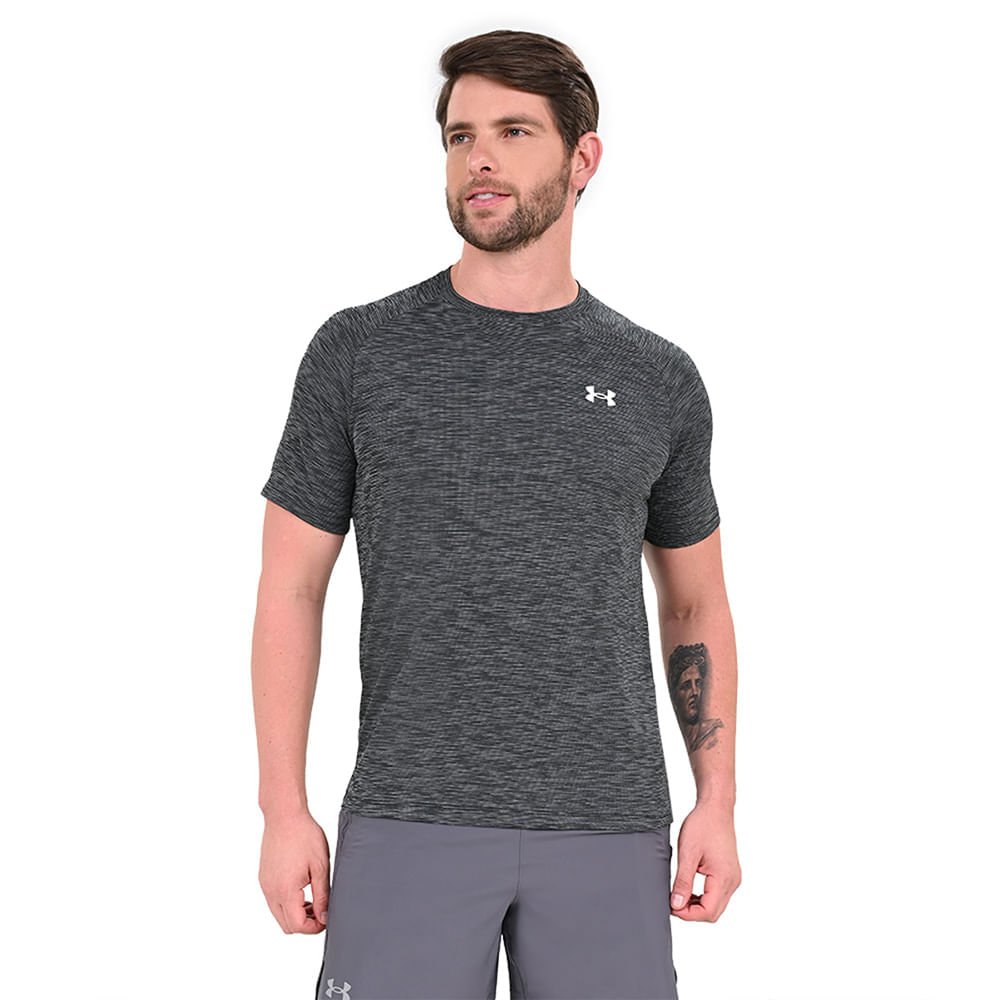 Camiseta de Treino Masculino Under Armour Tech Textured Preto 2