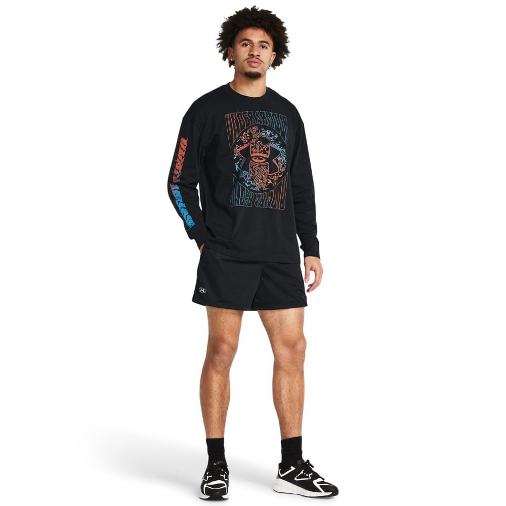 Shorts de Treino Masculino Under Armour Essential Mesh Preto 4
