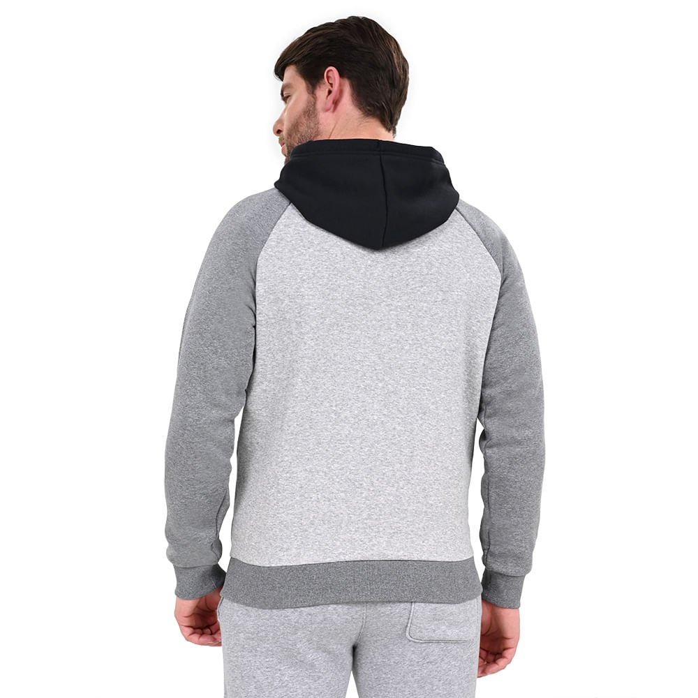 Moletom Masculino Under Armour Rival Fleece Colorblock Cinza 2