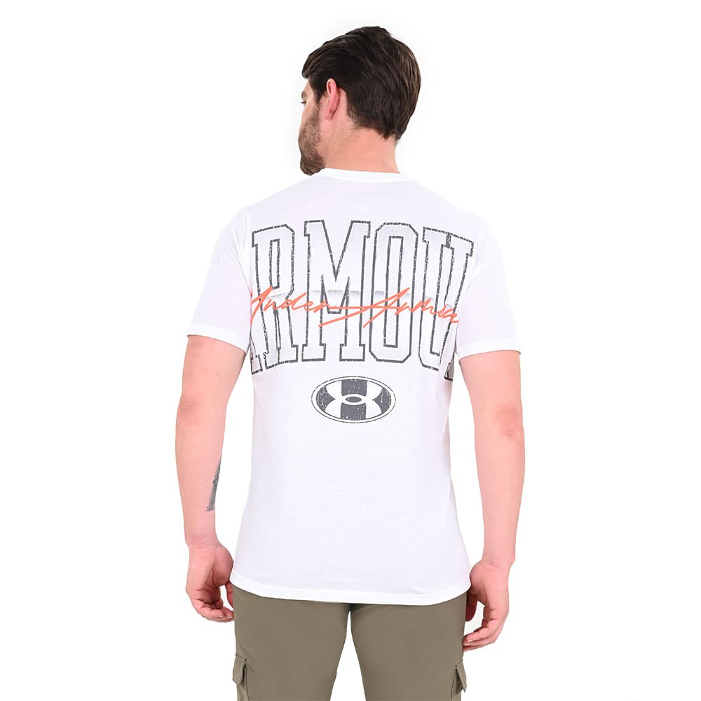 Camiseta Masculina Under Armour Chrome Branco 4