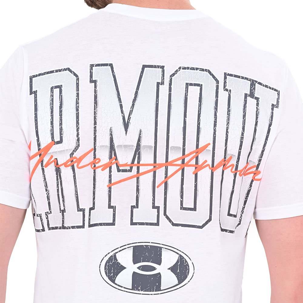 Camiseta Masculina Under Armour Chrome Branco 5