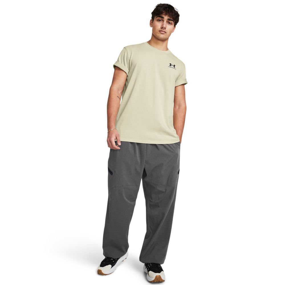 Camiseta de Treino Masculina Under Armour Logo EMB HEA Bege 2