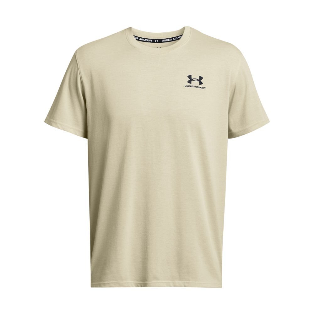 Camiseta de Treino Masculina Under Armour Logo EMB HEA Bege 5