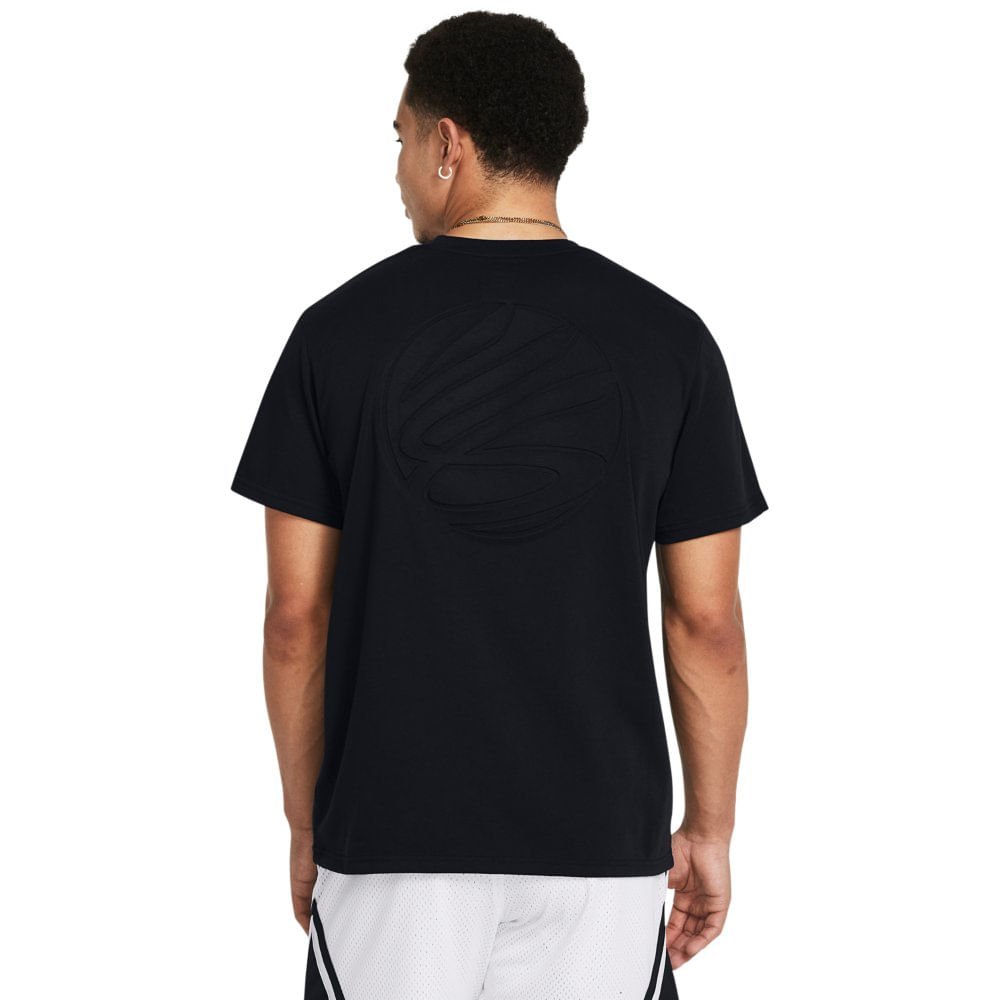 Camiseta Masculina Under Armour Curry Emboss Heavyweight Preto 2