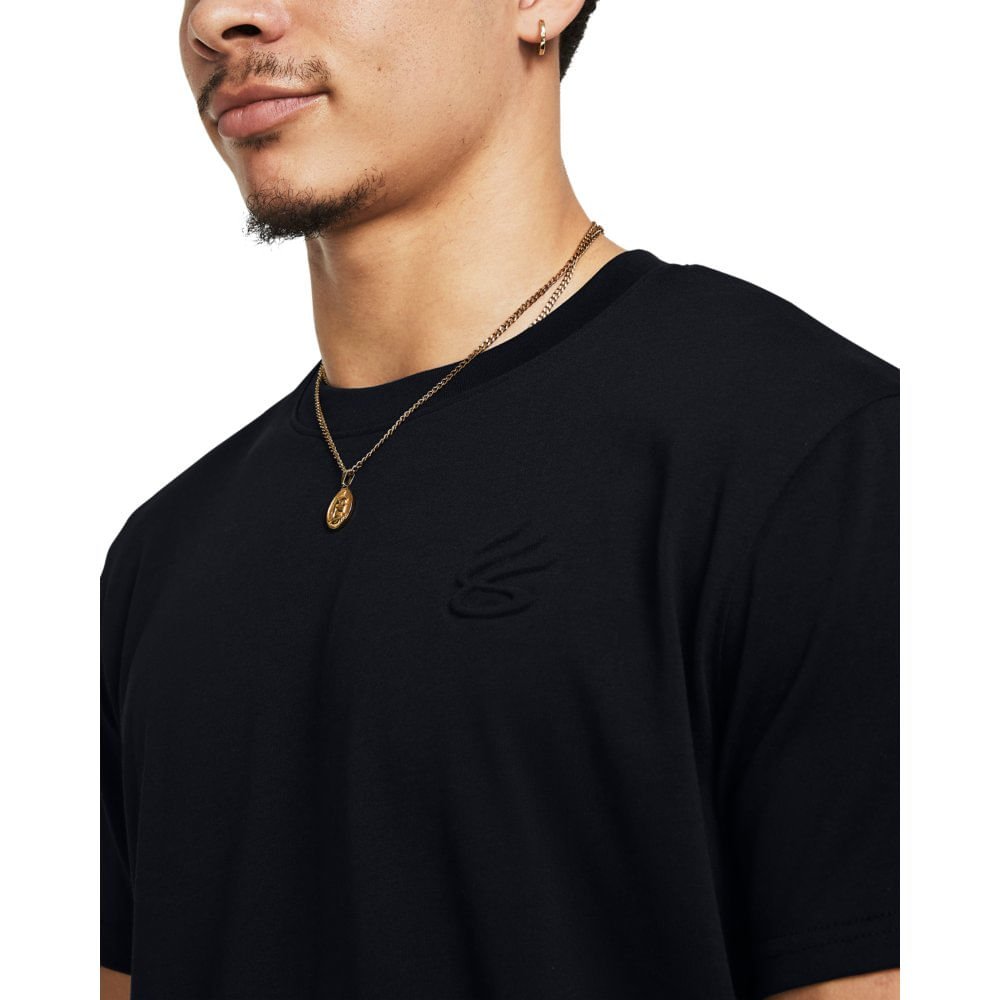 Camiseta Masculina Under Armour Curry Emboss Heavyweight Preto 3