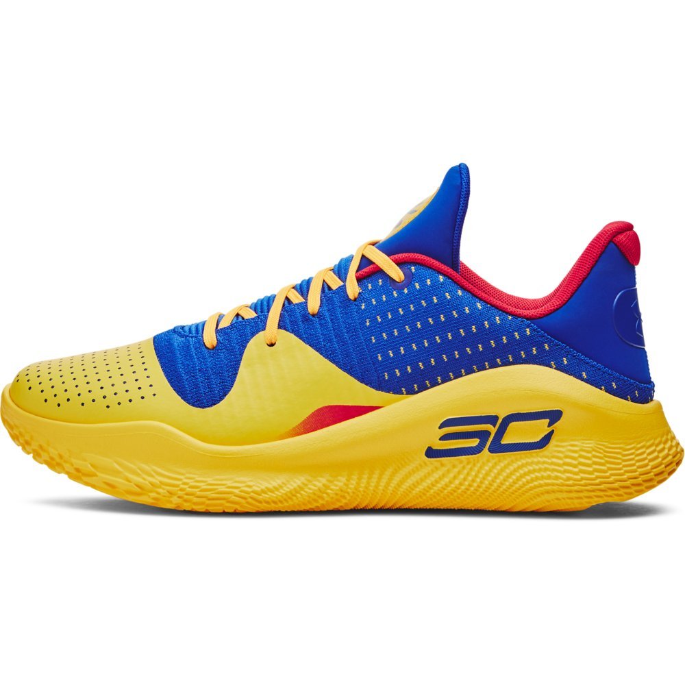 Tênis de Basquete Masculino Under Armour Curry 4 Low Flotro Azul/Amarelo 4