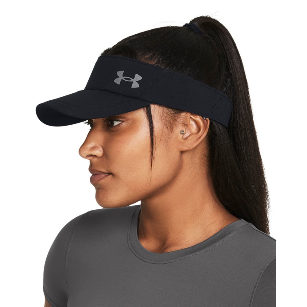 Viseira de Corrida Feminina Under Armour Launch Preto 3