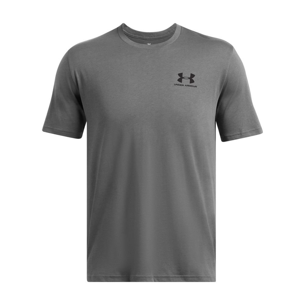Camiseta de Treino Masculina Under Armour Sportstyle Left Chest Cinza 3