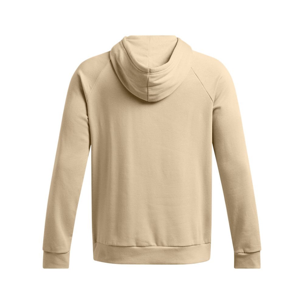 Blusa Manga Longa de Treino Masculina Under Armour Rival Fleece Bege 4