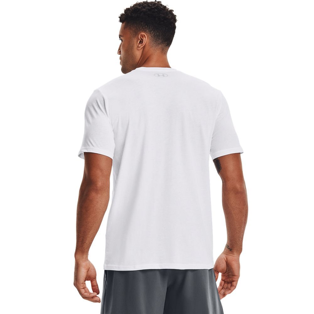 Camiseta Sportstyle Masculina Under Armour Issue Wordmark Branco 3