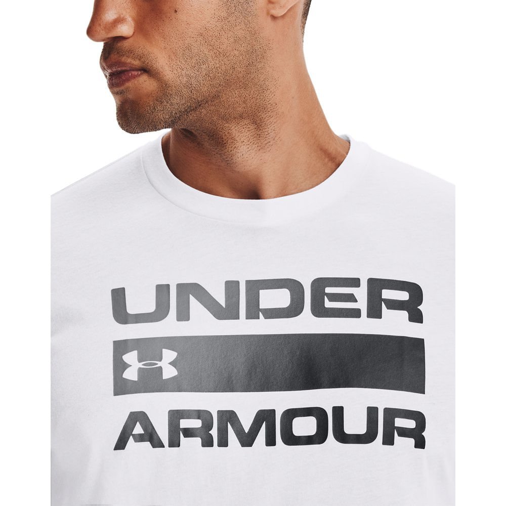 Camiseta Sportstyle Masculina Under Armour Issue Wordmark Branco 4